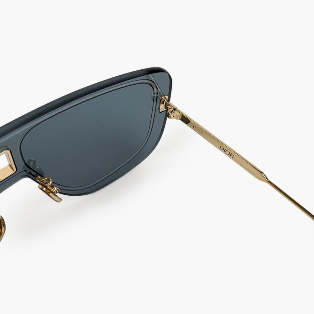 💯AUTH NEW ULTRADIOR MU Christian Dior Sunglasses & Case oversized Blue Gold - Picture 14 of 16